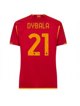 Billige AS Roma Paulo Dybala #21 Hjemmedrakt Dame 2023-24 Kortermet
